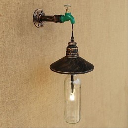 Edison Retro koristeellinen vesipiippu Viinipullo Seinävalaisin Seinävalaisin