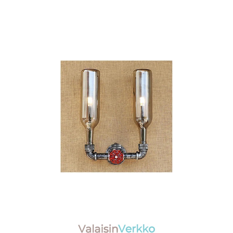 Vesipullon seinävalaisin seinä vaaleanharmaa