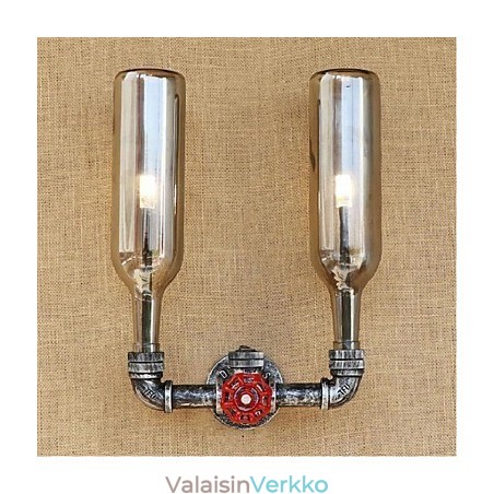 Vesipullon seinävalaisin seinä vaaleanharmaa Vesipullon seinävalaisin seinä vaaleanharmaa