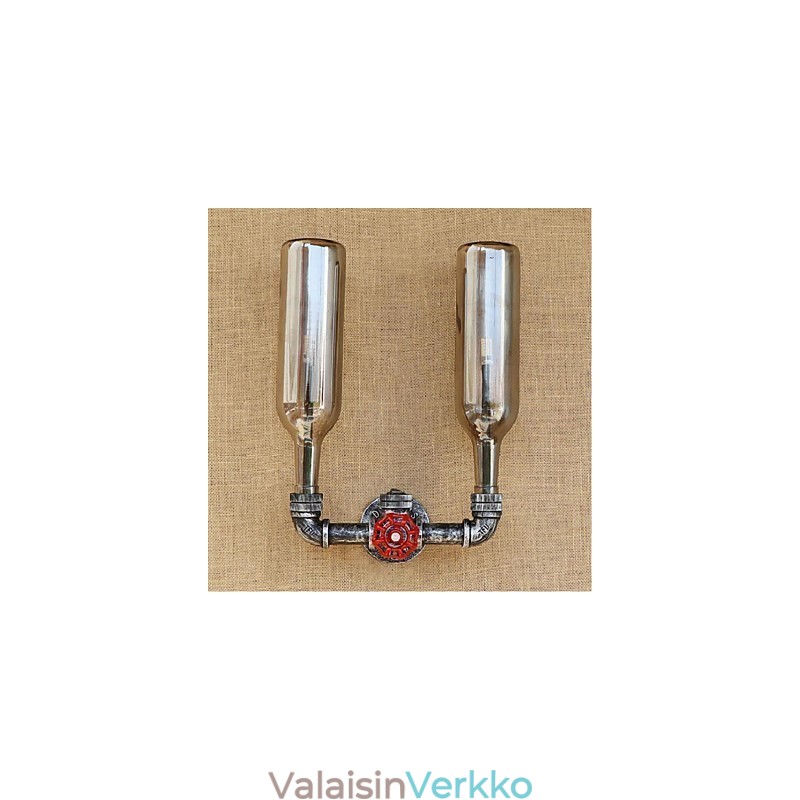 Vesipullon seinävalaisin seinä vaaleanharmaa