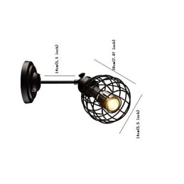 Retro Pipe Seinävalot Yksinkertainen Parvi Musta Lintuhäkki Metalli Ruokailuhuone Keittiö Baari Kahvila Sisustusvalaistus