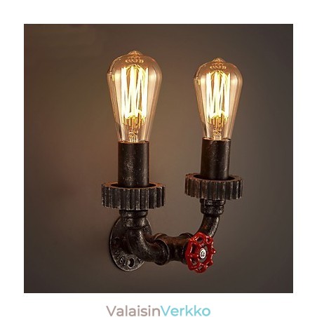 2 Heads Vintage Industrial Metal Seinävalot Ravintola Kahvila Baari Sisustusvalaistus 2 Heads Vintage Industrial Metal Seinävalot Ravintola Kahvila Baari Sisustusvalaistus