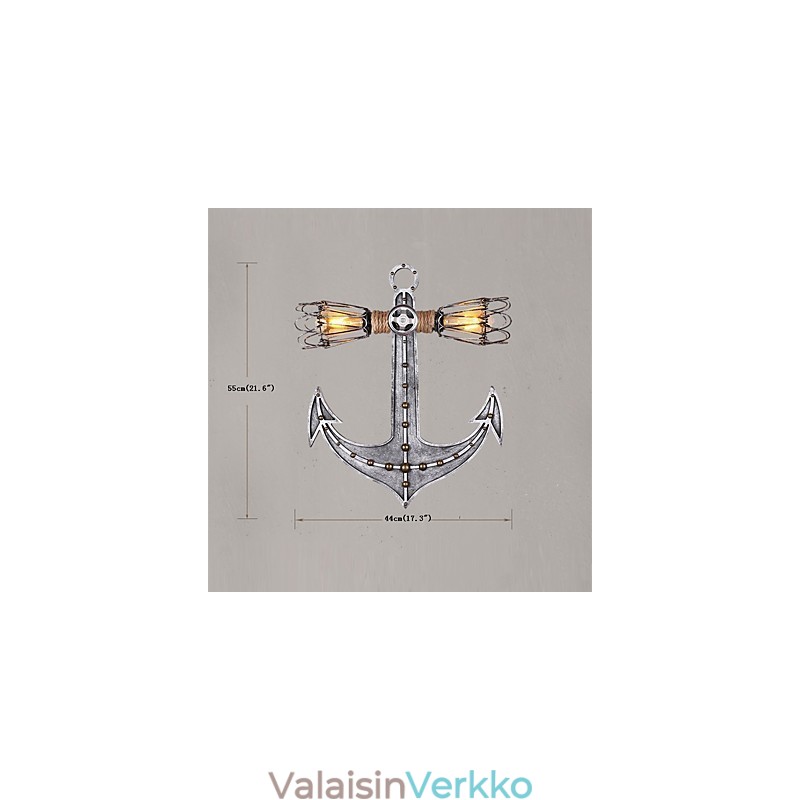 Vintage Industrial Wall Lights Puuveneen ankkuri Muoto Luova Ravintola Kahvila Baari Sisustusvalaistus