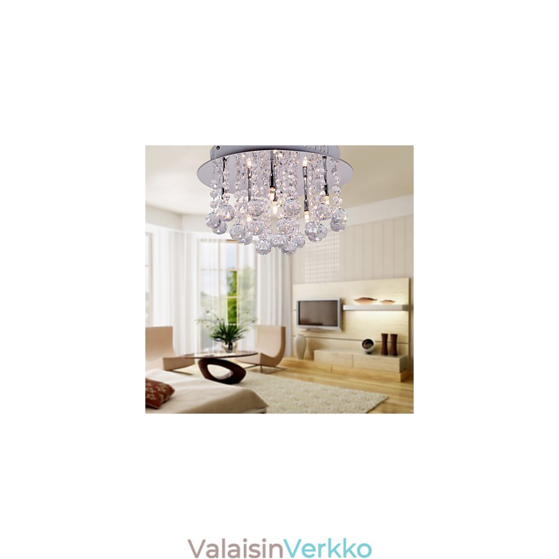 Moderni nykyaikainen Crystal Chrome -tasoteline