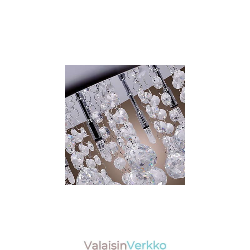 Moderni nykyaikainen Crystal Chrome -tasoteline