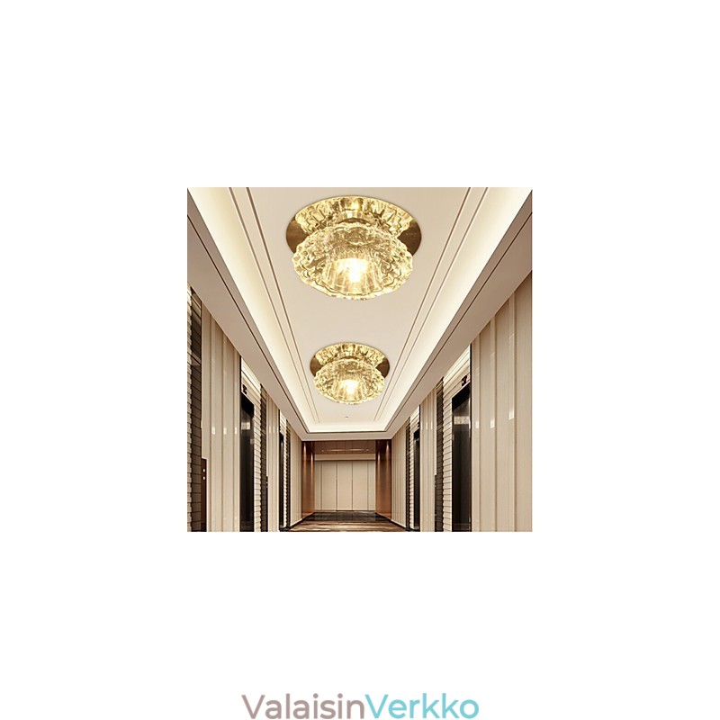 3W energiaa säästävä moderni kattovalo Crystal Ceiling Light Down -lamppu Lamppu
