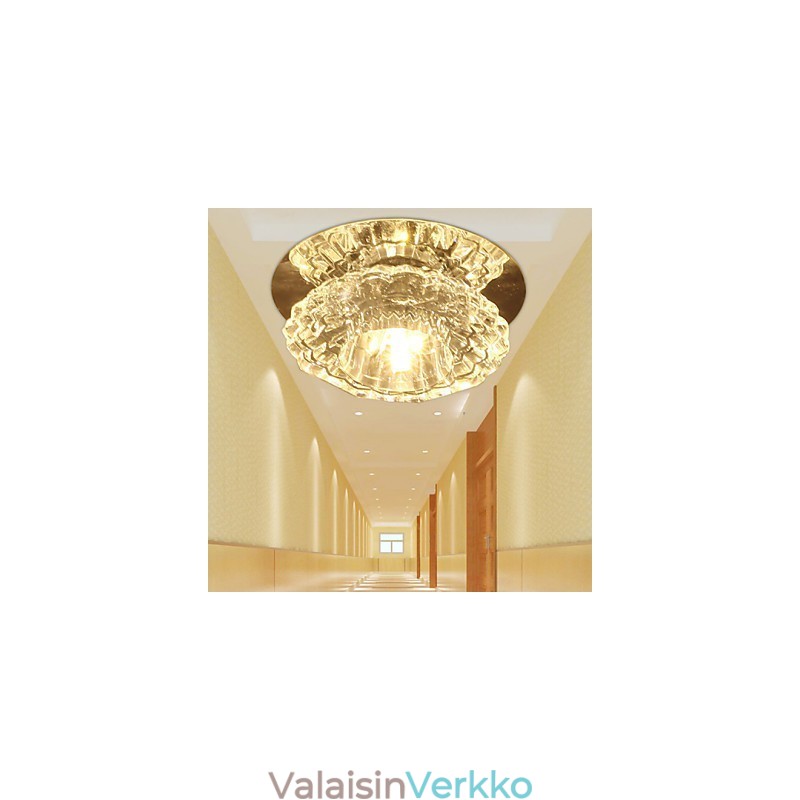 3W energiaa säästävä moderni kattovalo Crystal Ceiling Light Down -lamppu Lamppu