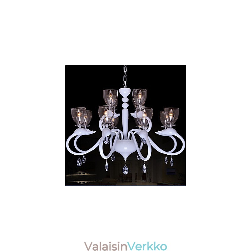 Eurooppalaista tyyliä Crystal Droplight Individuality Creative Swan 12 Light kattokruunu