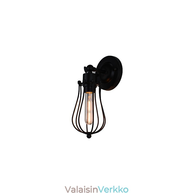 Maalattu teräs seinävalaisin tyhmä musta amerikkalainen kahvikoristelu Retro seinävalo valomiekka lamppu seinälle