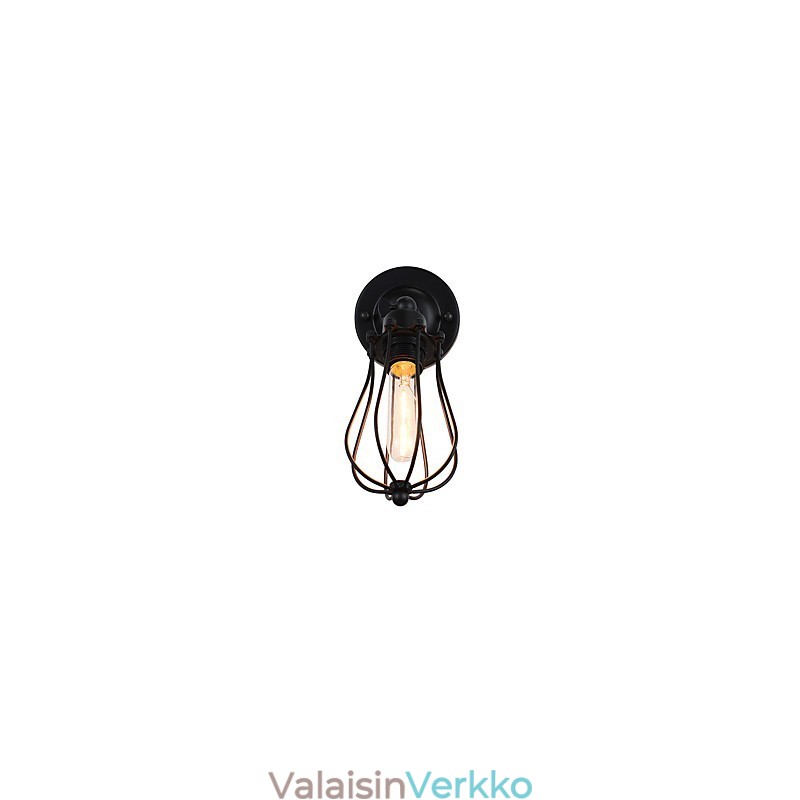 Maalattu teräs seinävalaisin tyhmä musta amerikkalainen kahvikoristelu Retro seinävalo valomiekka lamppu seinälle