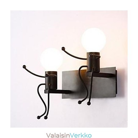 American Country Iron Seinävalaisin Creative Makuuhuoneen Sängyn puolella oleva seinävalaisin Lämmin käytävän konna-seinävalaisin American Country Iron Seinävalaisin Creative Makuuhuoneen Sängyn puolella oleva seinävalaisin Lämmin käytävän konna-seinävalaisin
