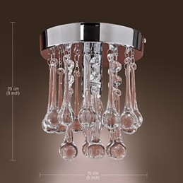 Moderni nykyaikainen Crystal Mini Style Chrome uppoteline