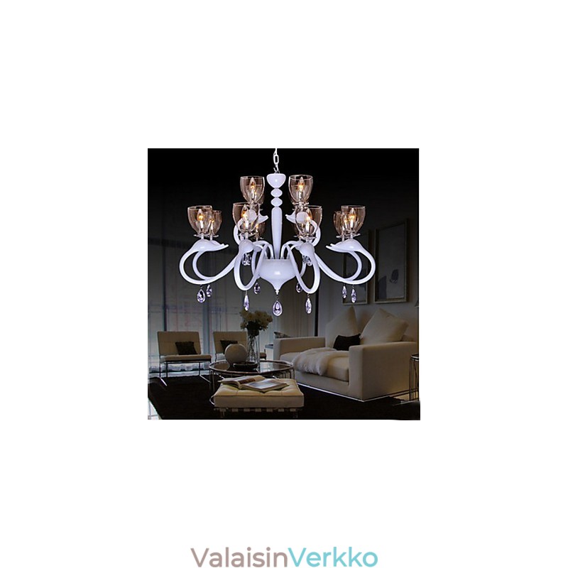 Eurooppalaista tyyliä Crystal Droplight Individuality Creative Swan 12 Light kattokruunu