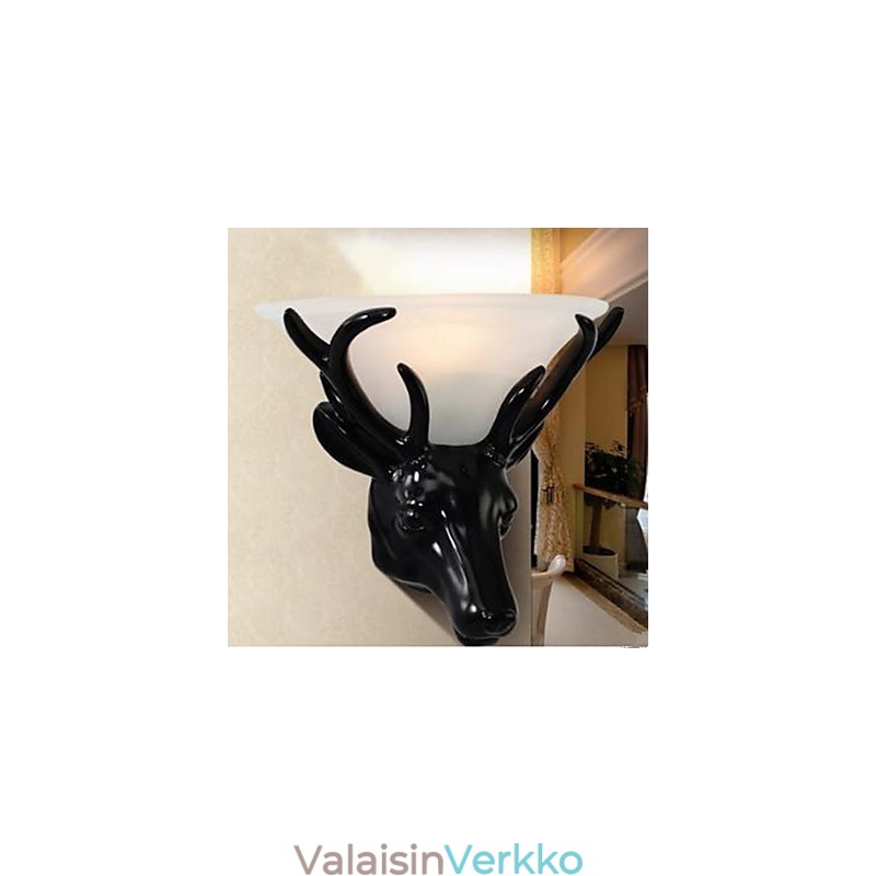 Nykyaikainen ja sopimus Deer Head -seinävalaisin Muoti luova olohuoneen makuuhuoneen seinävalaisin