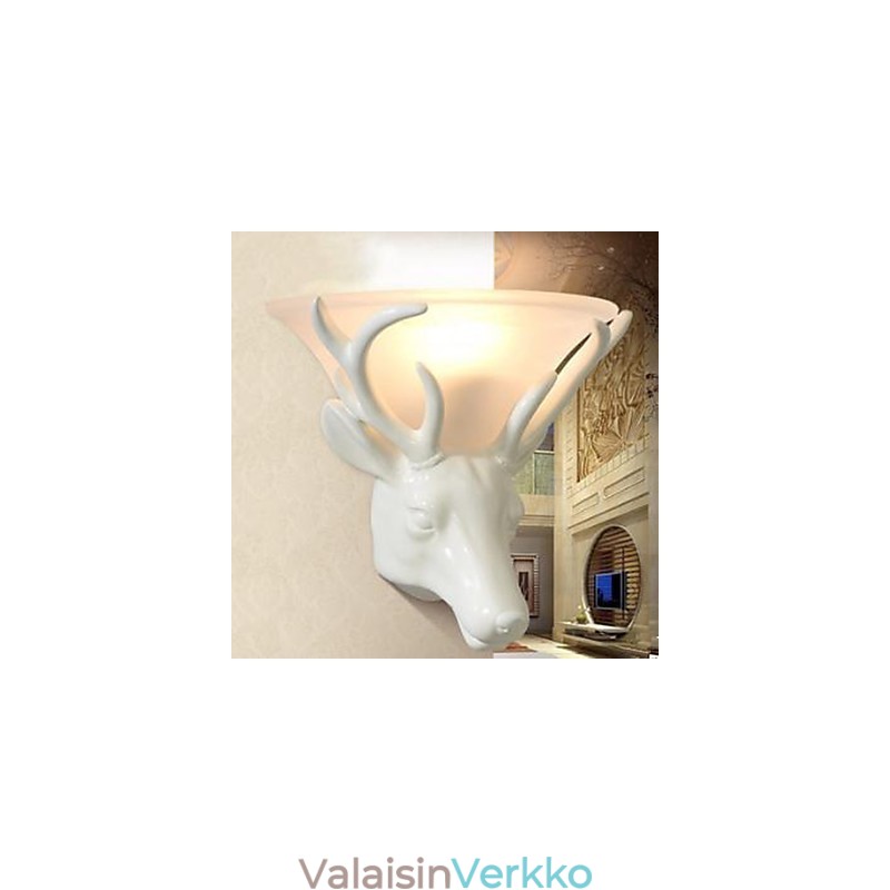 Nykyaikainen ja sopimus Deer Head -seinävalaisin Muoti luova olohuoneen makuuhuoneen seinävalaisin