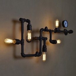Loft Industrial Seinävalaisimet Antiikki Edison seinävalaisimet polttimoilla Vintage Pipe seinävalaisin olohuoneen valaistukseen