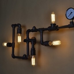 Loft Industrial Seinävalaisimet Antiikki Edison seinävalaisimet polttimoilla Vintage Pipe seinävalaisin olohuoneen valaistukseen