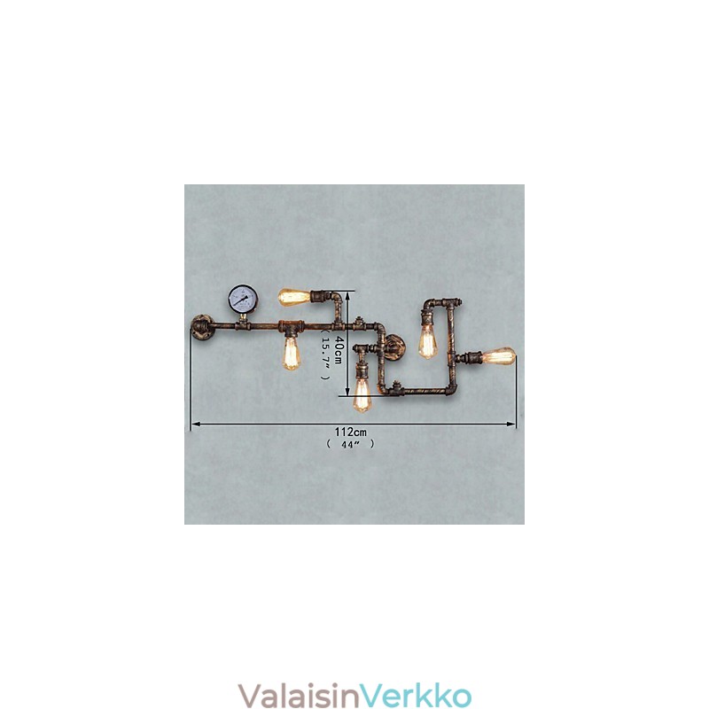 Loft Industrial Seinävalaisimet Antiikki Edison seinävalaisimet polttimoilla Vintage Pipe seinävalaisin olohuoneen valaistukseen