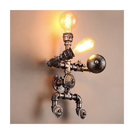 Loft vesiputki seinävalot Retro teollinen tyyli Luova robottisuunnittelu metalli Ravintola Kahvila Baari Baari Pöytäseinälamput Loft vesiputki seinävalot Retro teollinen tyyli Luova robottisuunnittelu metalli Ravintola Kahvila Baari Baari Pöytäseinälamput