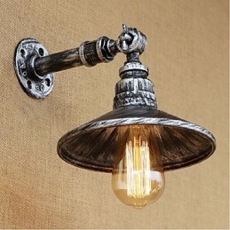 Industrial Style Nordic Water Pipe Seinävalaisin Seinävalaisin Hopea