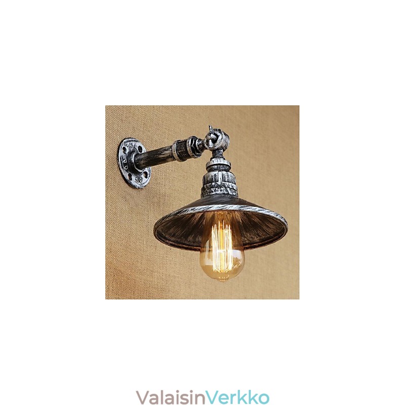 Industrial Style Nordic Water Pipe Seinävalaisin Seinävalaisin Hopea