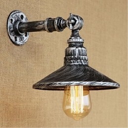 Industrial Style Nordic Water Pipe Seinävalaisin Seinävalaisin Hopea