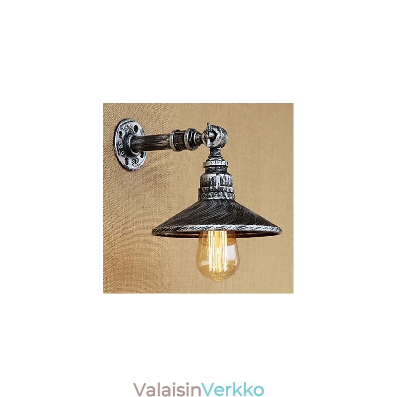 Industrial Style Nordic Water Pipe Seinävalaisin Seinävalaisin Hopea