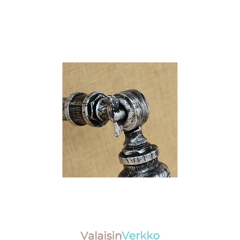 Industrial Style Nordic Water Pipe Seinävalaisin Seinävalaisin Hopea