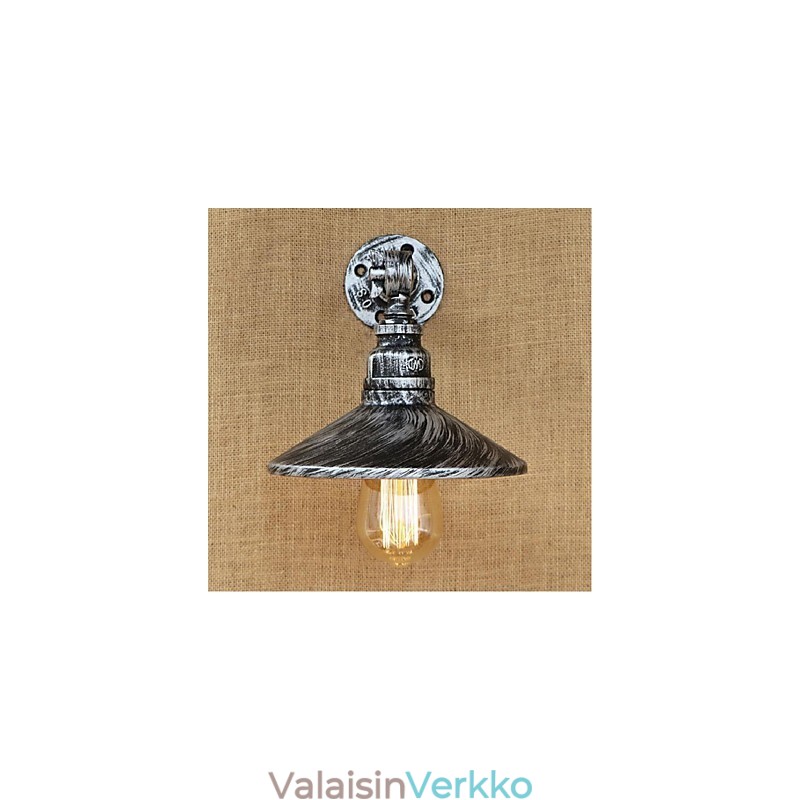 Industrial Style Nordic Water Pipe Seinävalaisin Seinävalaisin Hopea