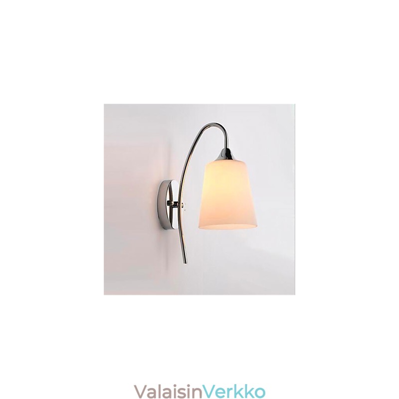 Moderni minimalistinen lasinen sängyn vieressä käytävä hotellihuoneen seinävalaisin