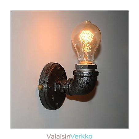 Yksinkertainen Retro Industrial Iron Pipe -koristeellinen seinävalaisin seinävalaisin Yksinkertainen Retro Industrial Iron Pipe -koristeellinen seinävalaisin seinävalaisin