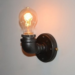 Yksinkertainen Retro Industrial Iron Pipe -koristeellinen seinävalaisin seinävalaisin