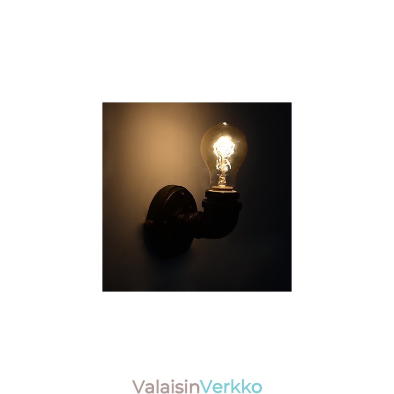 Yksinkertainen Retro Industrial Iron Pipe -koristeellinen seinävalaisin seinävalaisin