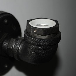Yksinkertainen Retro Industrial Iron Pipe -koristeellinen seinävalaisin seinävalaisin