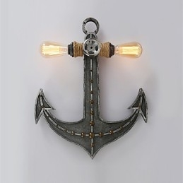 Vintage Industrial Wall Lights Puuveneen ankkuri Muoto Luova Ravintola Kahvila Baari Sisustusvalaistus