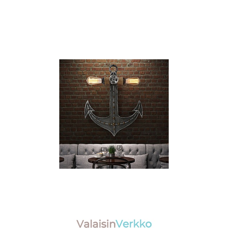 Vintage Industrial Wall Lights Puuveneen ankkuri Muoto Luova Ravintola Kahvila Baari Sisustusvalaistus