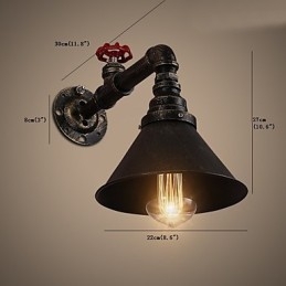 Vesipiippu seinävalaisimet Retro teollinen tyyli Luova Country Metal Ravintola Kahvila Baari Baari Pöytävalaisimet
