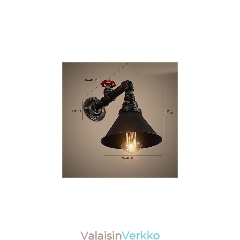 Vesipiippu seinävalaisimet Retro teollinen tyyli Luova Country Metal Ravintola Kahvila Baari Baari Pöytävalaisimet