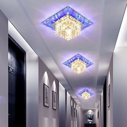 Minikristalli kattovalaisin kohdevalo 3W Creative lamppu putki valo värikäs väri neliön kupu valo