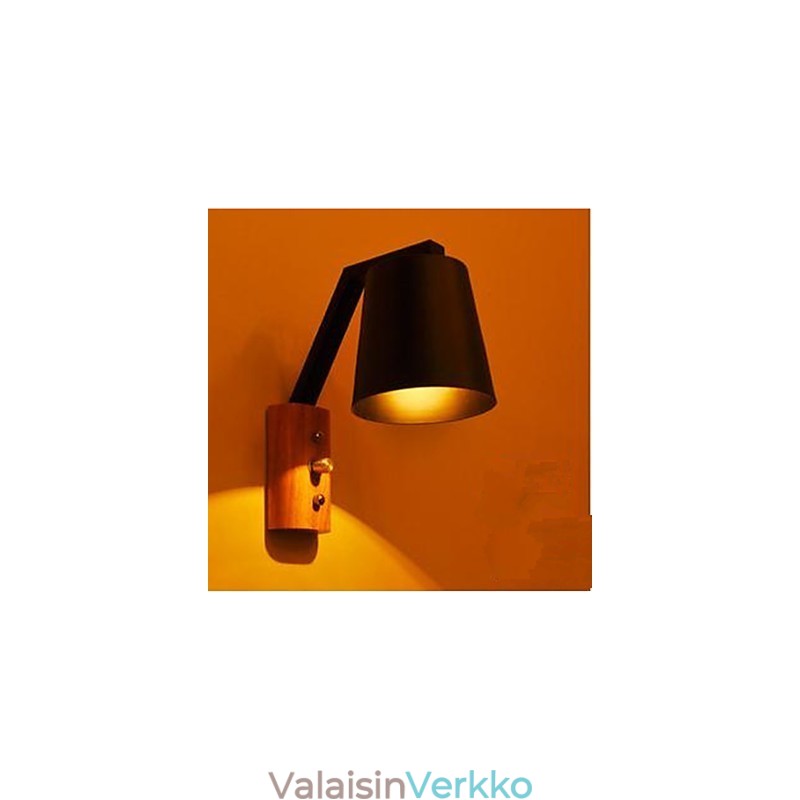 Luova persoonallisuus lämmin puurautainen sängyn lampun kytkin pohjoismaisella käytävätutkimuksella