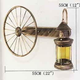 Maalaismainen lodge-maalausominaisuus minityyliselle uplight-seinävalaisimille