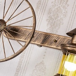 Maalaismainen lodge-maalausominaisuus minityyliselle uplight-seinävalaisimille