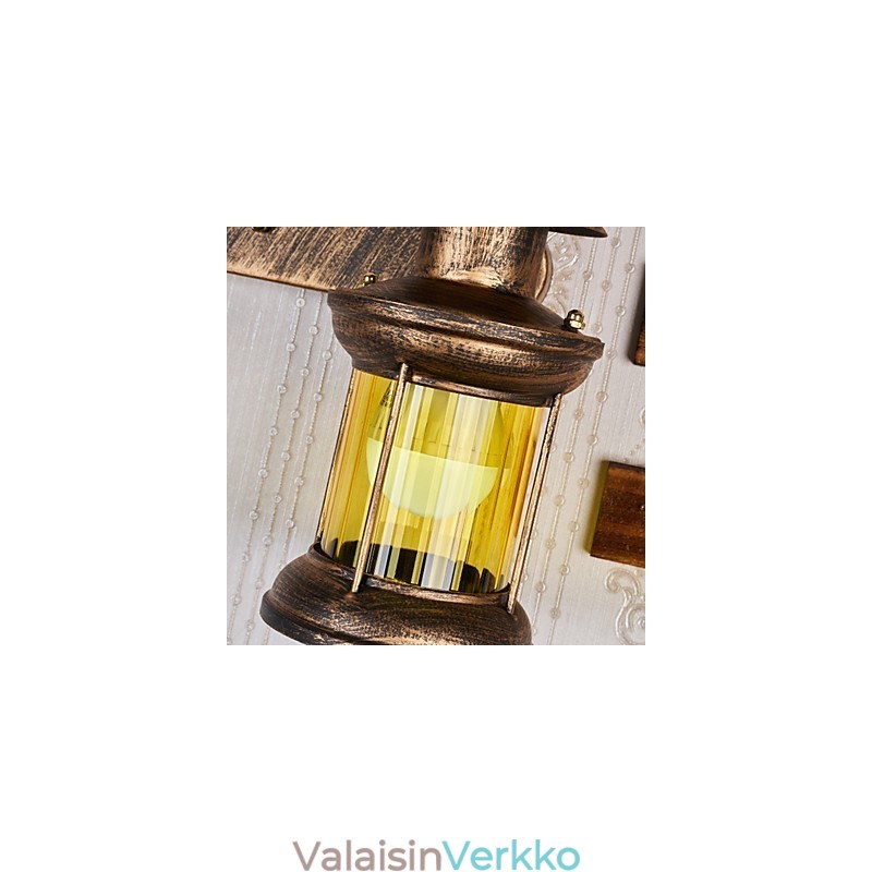 Maalaismainen lodge-maalausominaisuus minityyliselle uplight-seinävalaisimille