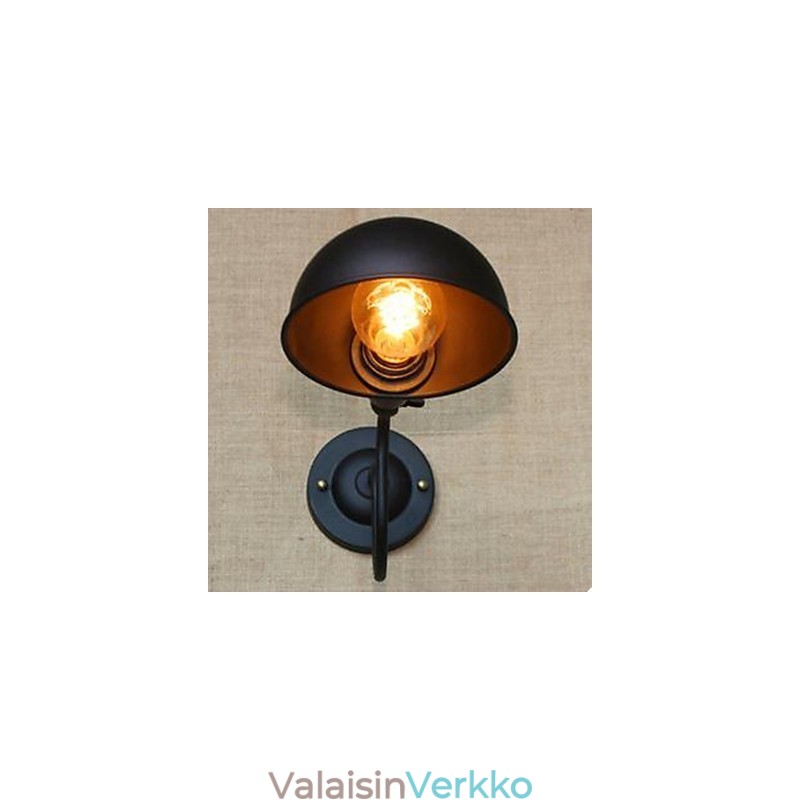 Retromusta korkealuokkainen persoonallinen sängyn vieressä oleva makuuhuone, joka pyörii koristeellisen seinäkäytävän ympärillä