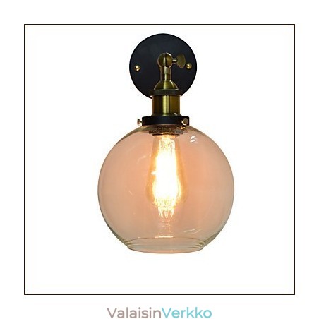 Rautainen seinävalaisin Musta Yksinkertainen retro-seinävalaisin, yksipäinen koristeellinen seinävalaisin Eurooppalainen tyyli Rautainen seinävalaisin Musta Yksinkertainen retro-seinävalaisin, yksipäinen koristeellinen seinävalaisin Eurooppalainen tyyli