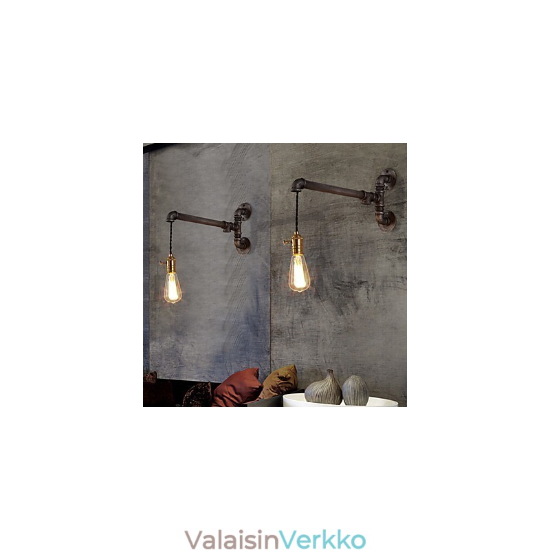 Vintage Industrial Pipe Seinävalot Kytkimellä Creative Lights Ravintola Kahvila Baari Sisustusvalaistus 1 vaalealla maalatulla viimeistelyllä