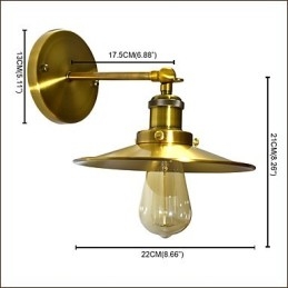 Rustic Lodge Perinteinen klassinen messinkiominaisuus Downlight-seinävalaisimiin