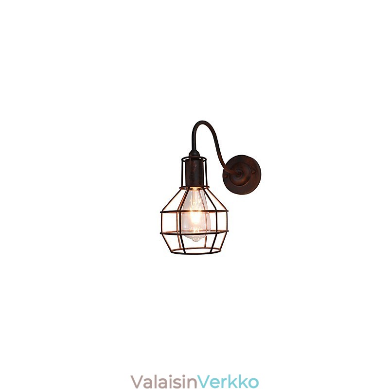 Seinävalaisin Seinävalaisimet Seinäruosteenvärinen Retro-seinävalaisin