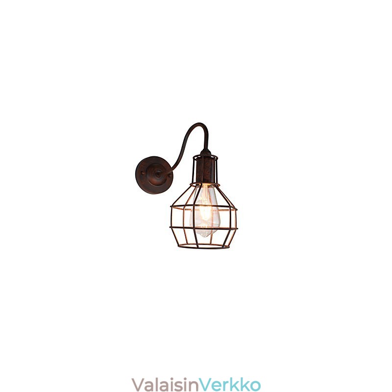 Seinävalaisin Seinävalaisimet Seinäruosteenvärinen Retro-seinävalaisin