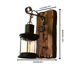 Rustic Lodge Perinteinen klassinen maalausominaisuus Downlight-seinävalaisimille